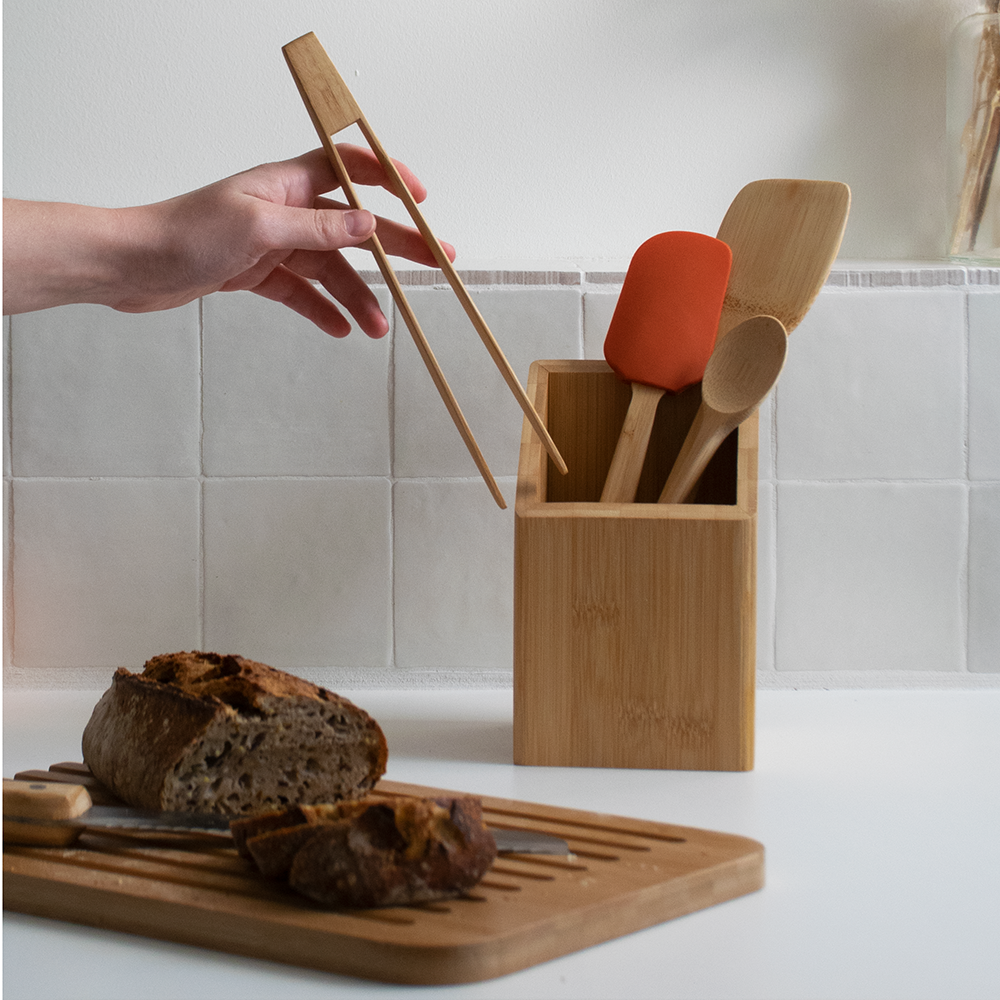 Bamboo Utensil Crock