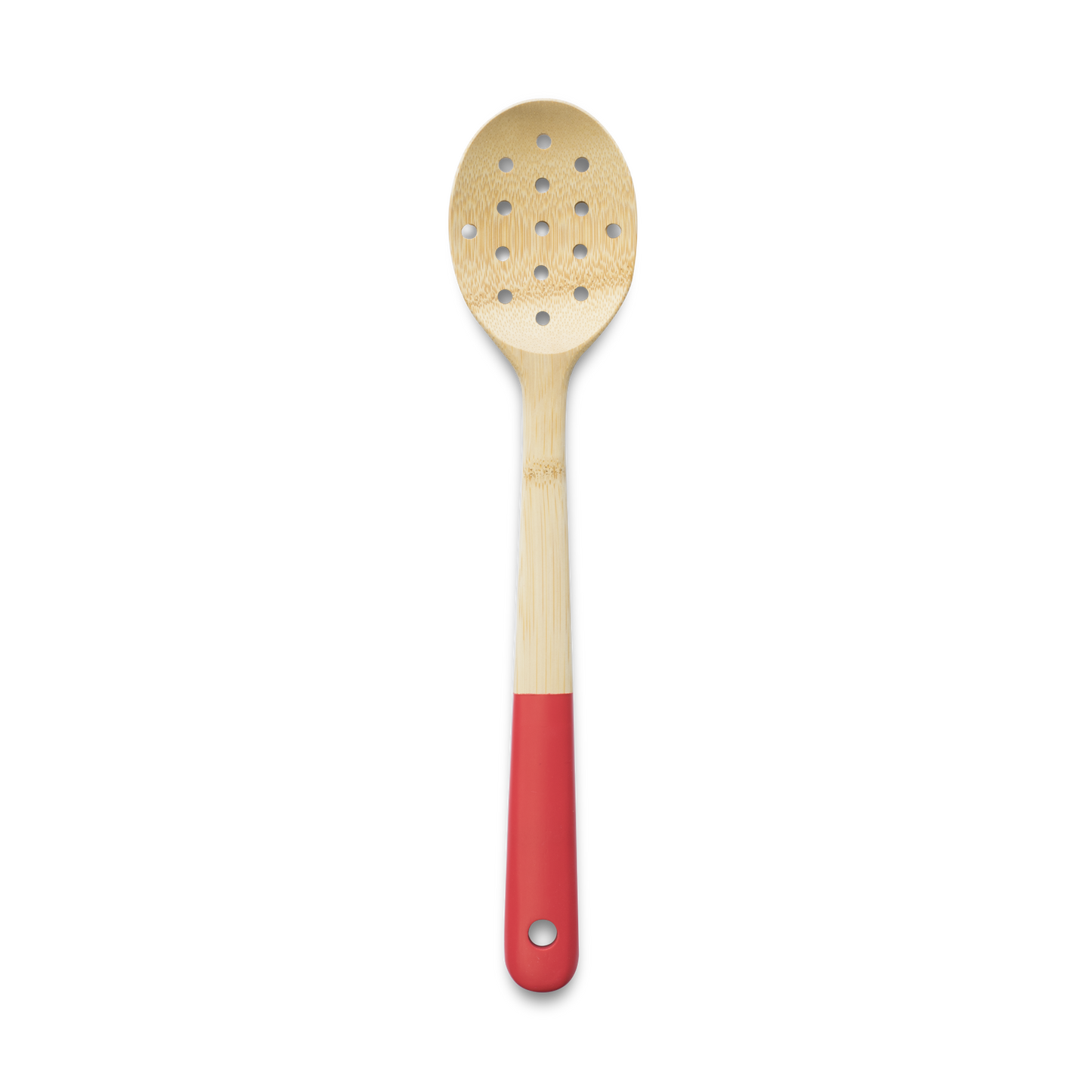 Bamboo Slotted Spoon - Red