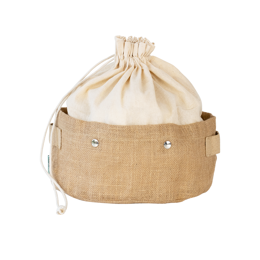 2-in-1 Shopping & Storage Basket - Organic Cotton and Jute