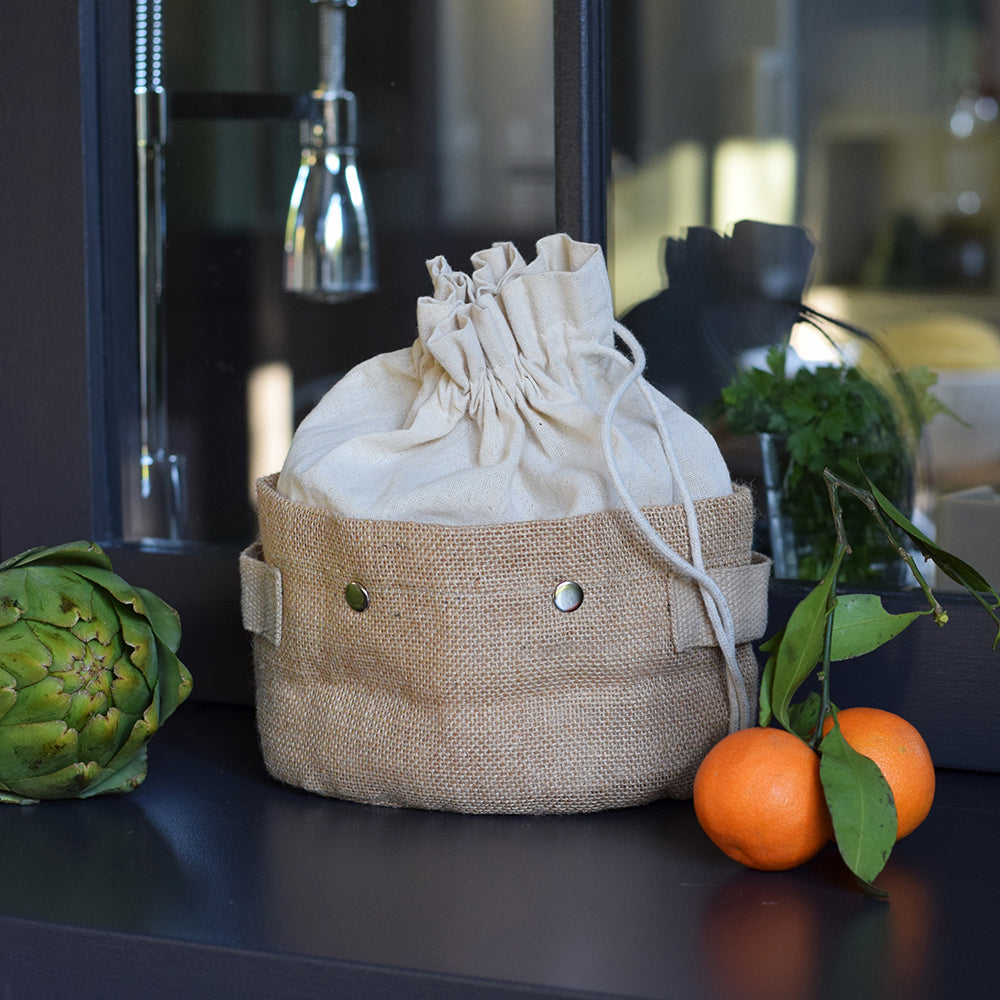 2-in-1 Shopping & Storage Basket - Organic Cotton and Jute