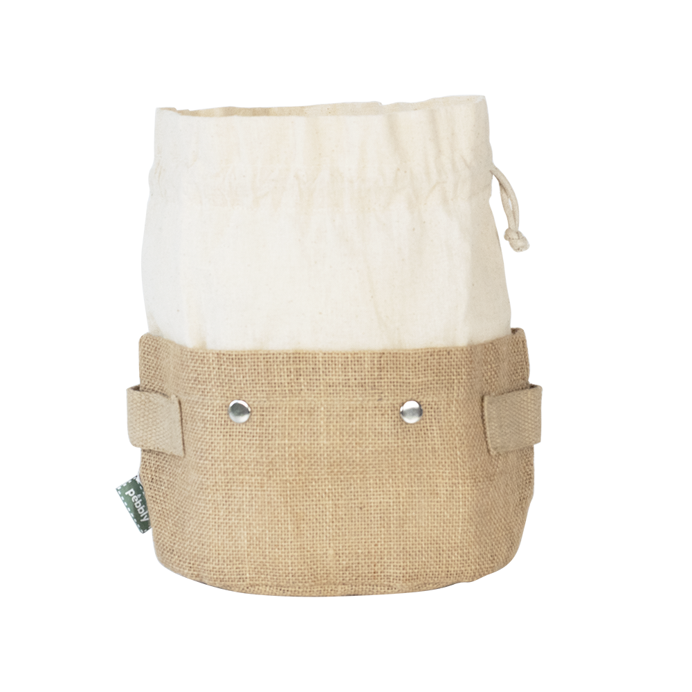 2-in-1 Shopping & Storage Basket - Organic Cotton and Jute
