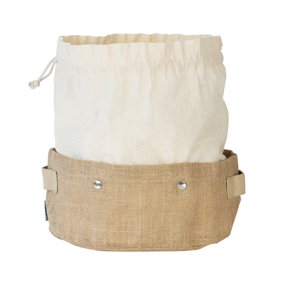 2-in-1 Shopping & Storage Basket - Organic Cotton and Jute