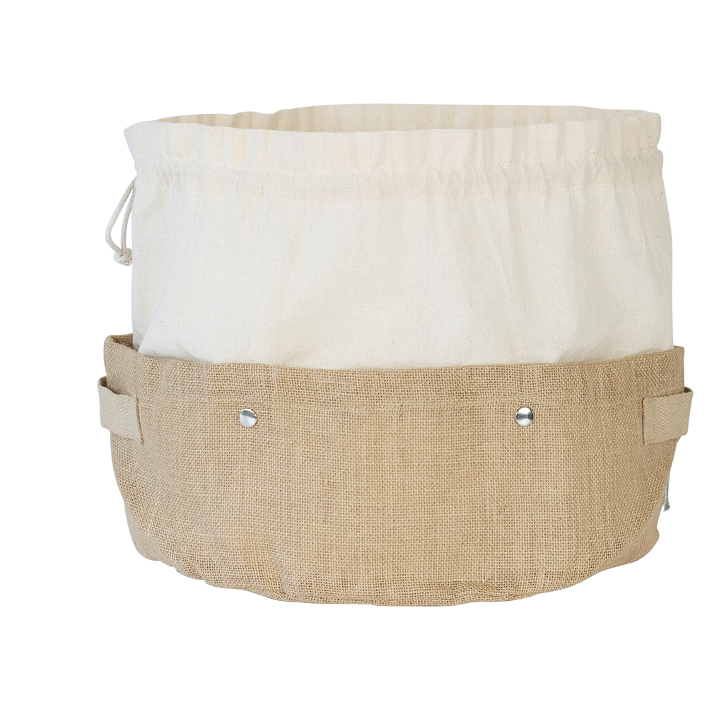 2-in-1 Shopping & Storage Basket - Organic Cotton and Jute