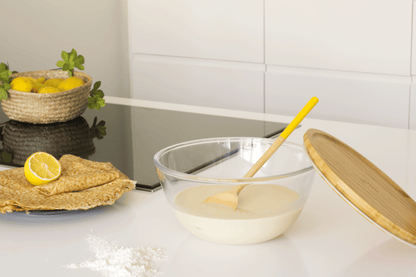Glass Mixing Bowl with Bamboo Lid