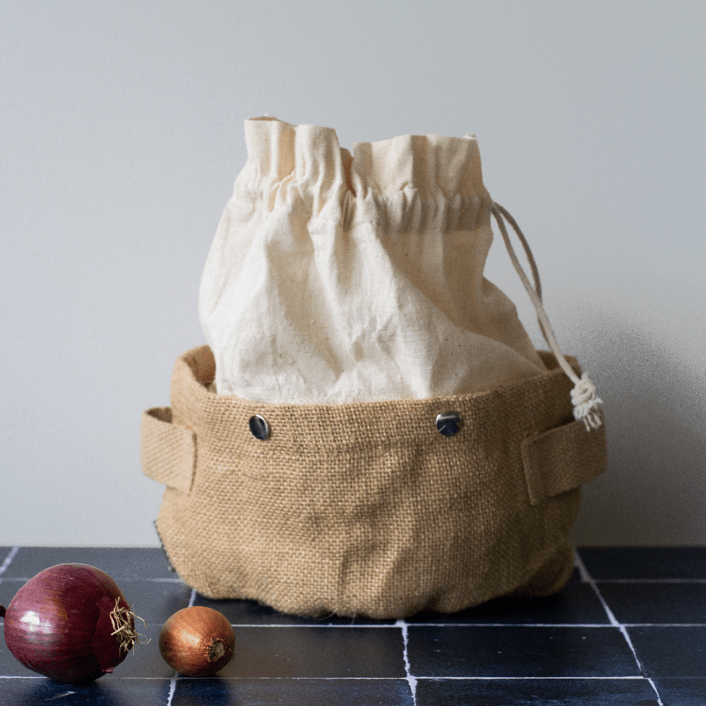 2-in-1 Shopping & Storage Basket - Organic Cotton and Jute