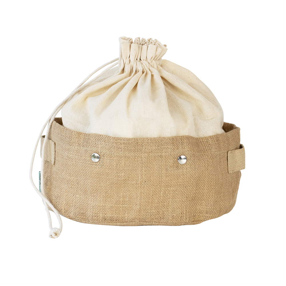 2-in-1 Shopping & Storage Basket - Organic Cotton and Jute
