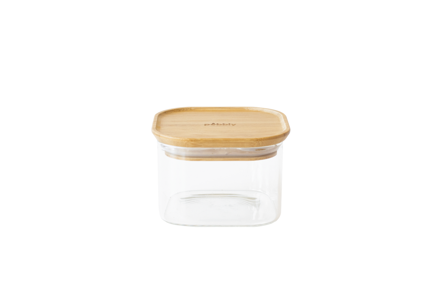 Stackable Glass Container with Bamboo Lid 2Pack