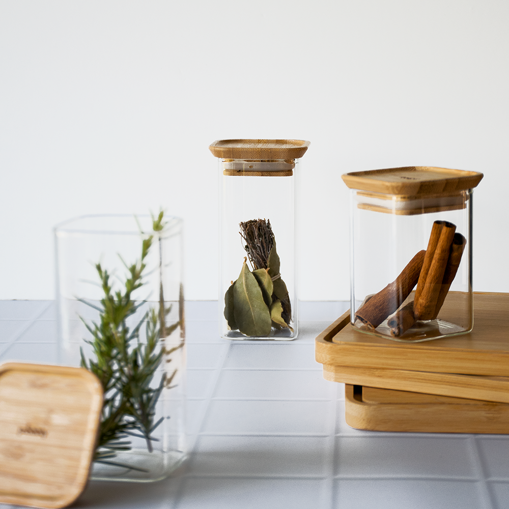Lockable Stackable Glass Containers Kitchen Organization | Pebbly