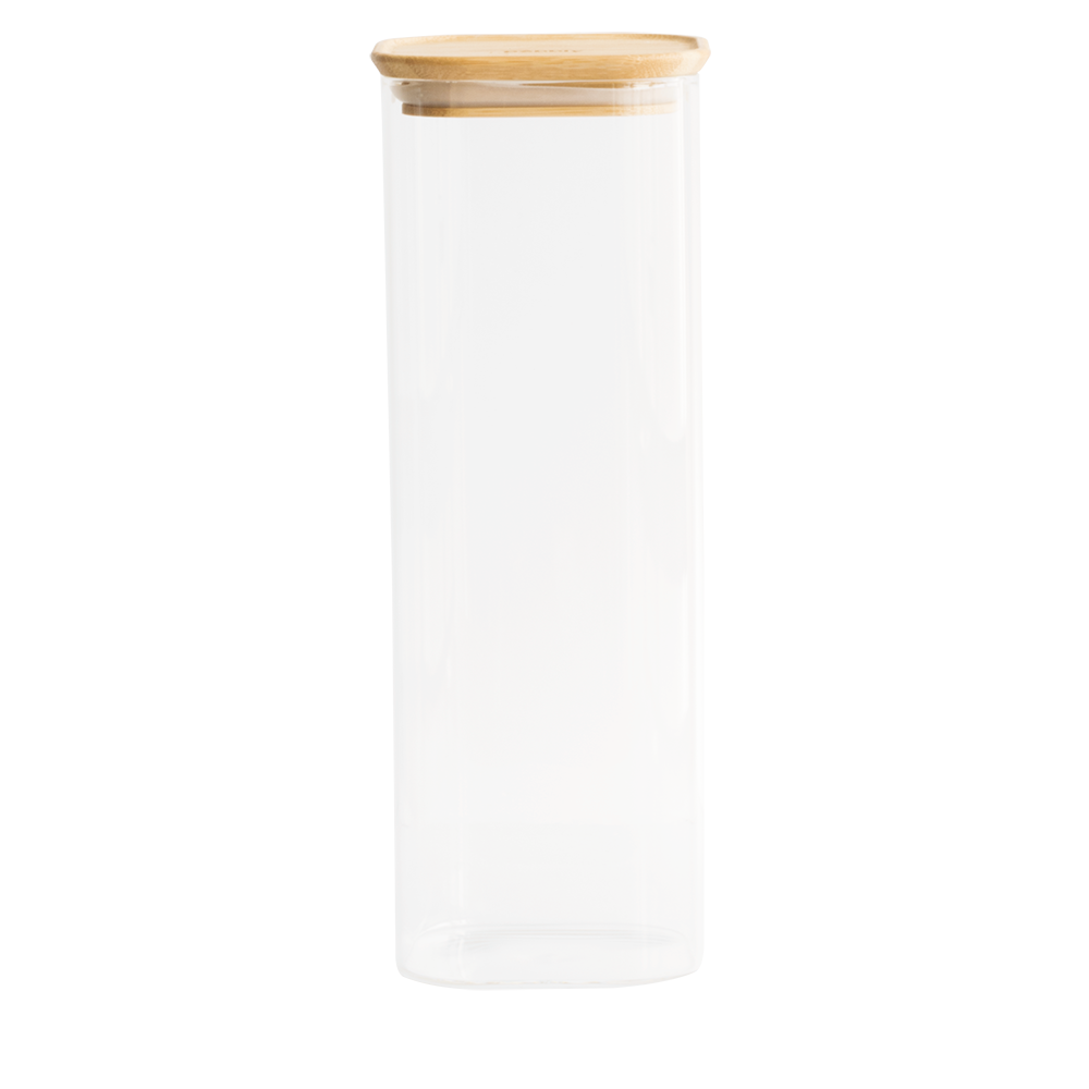 Stackable Glass Container with Bamboo Lid